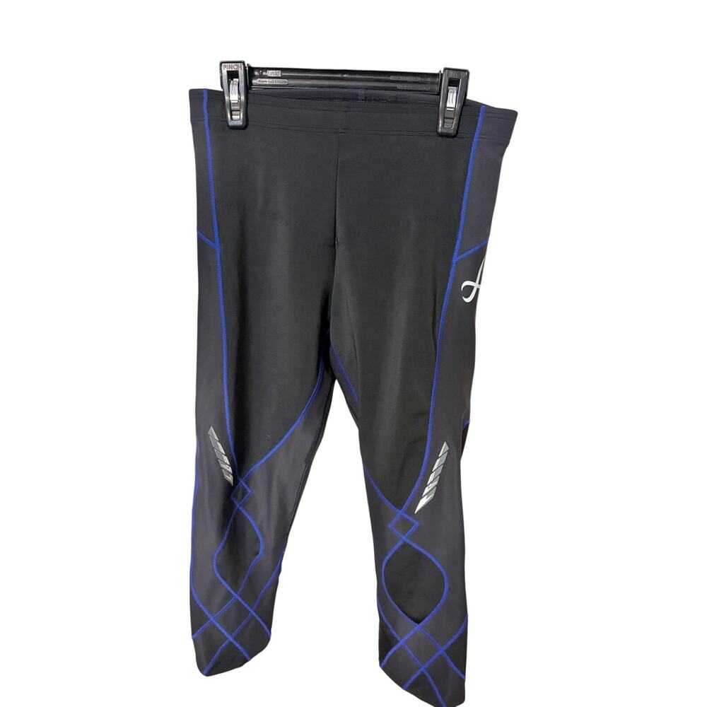 CW-X Men's Stabilyx Joint Support Compression Running Tights Black/Blue